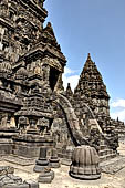 Prambanan - Candi Lara Jonggrang, entrance staircase of Shiva temple 